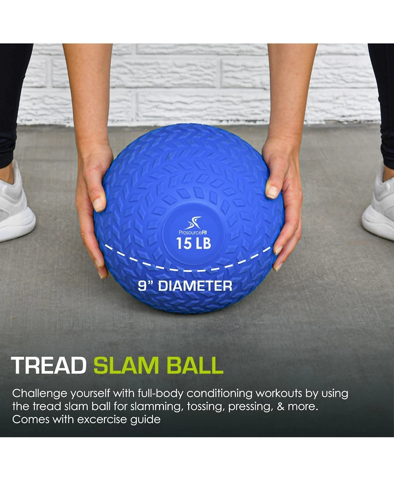 ProsourceFit Tread Slam Ball 15 lb