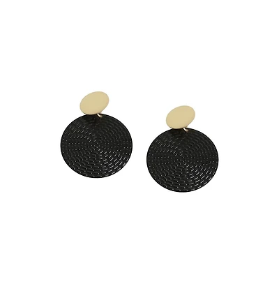 Sohi Women's Contrast Drop Earrings