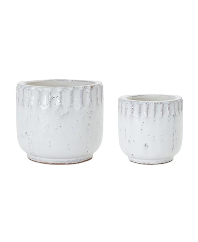 Slickblue Distressed Terra Cotta Planter (Set of 2)