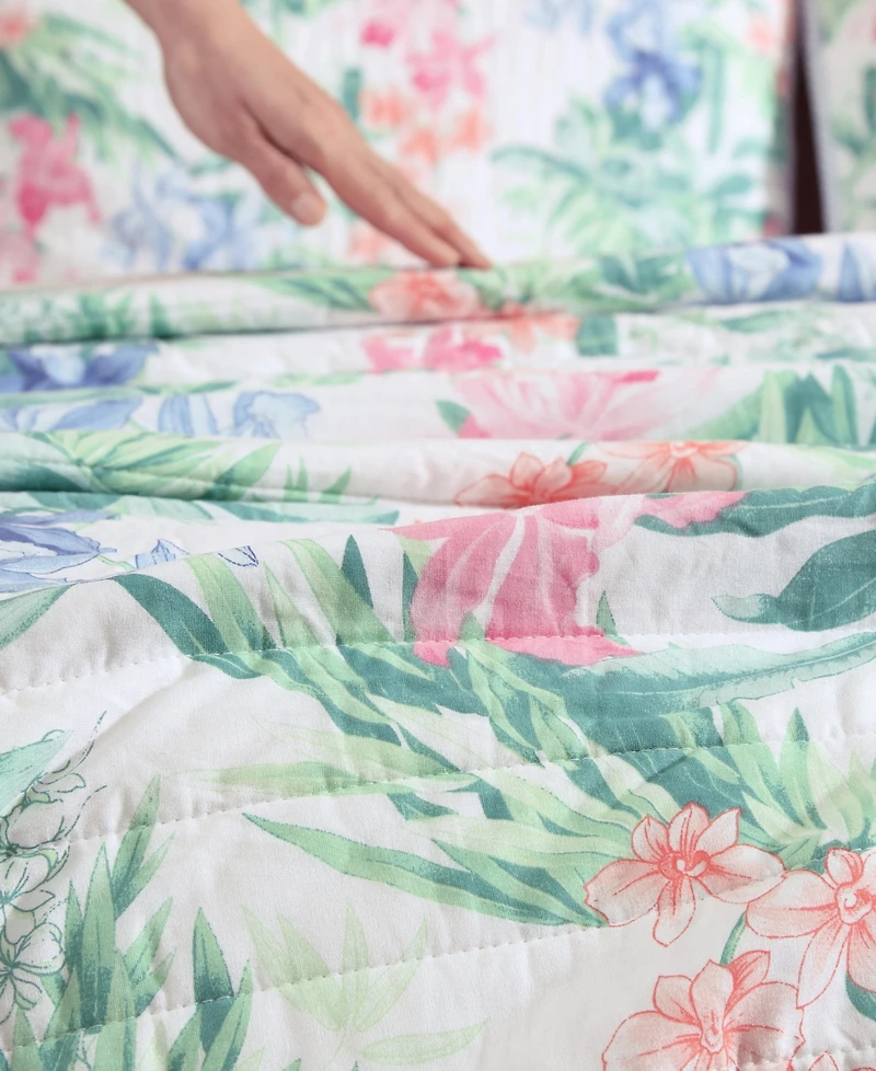 Closeout! Tommy Bahama Home Island Orchid Reversible Piece Quilt Set