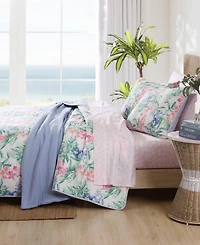 Closeout! Tommy Bahama Home Island Orchid Reversible 3 Piece Quilt Set, King