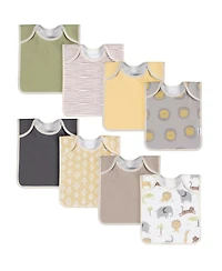 Baby Girls Multi Pink Lap Shoulder Bibs, 8 Pack