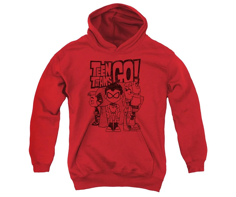 Teen Titans Go Youth Team Up Pull Over Hoodie / Hooded Sweatshirt
