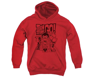 Teen Titans Go Youth Team Up Pull Over Hoodie / Hooded Sweatshirt