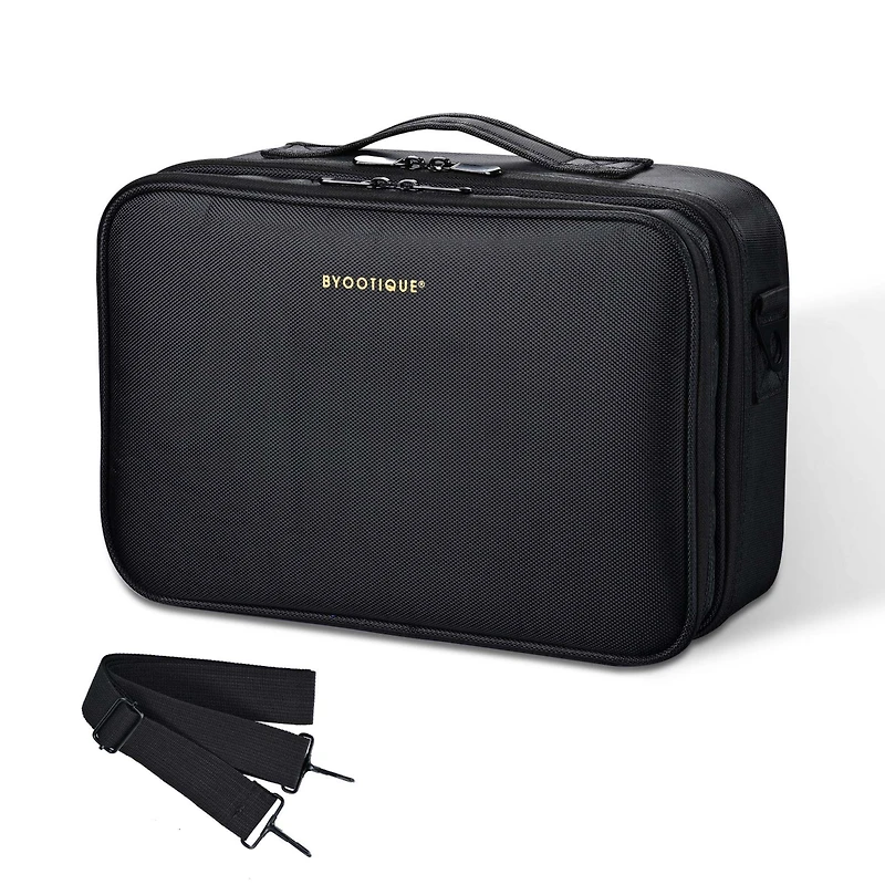 Byootique 13” Makeup Train Case Cosmetic Organized Bag Travel Storage Backpack