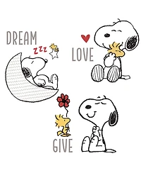 Bedtime Originals Snoopy Love Wall Decals/Stickers w/ Woodstock, Stars, & Moon