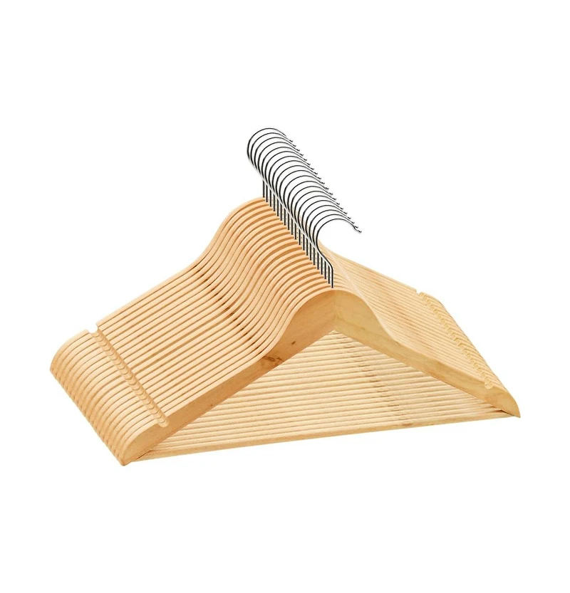 vidaXL 20 pcs Clothes Hanger Set Non-slip Hardwood