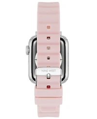 Nine West Women's Light Pink Ribbed Silicone Band Designed for 38/40/41mm Apple Watch