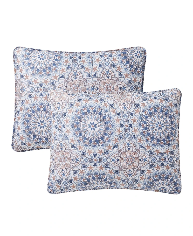 Closeout! Vcny Home Sea Medallion 3-Piece Quilt Set