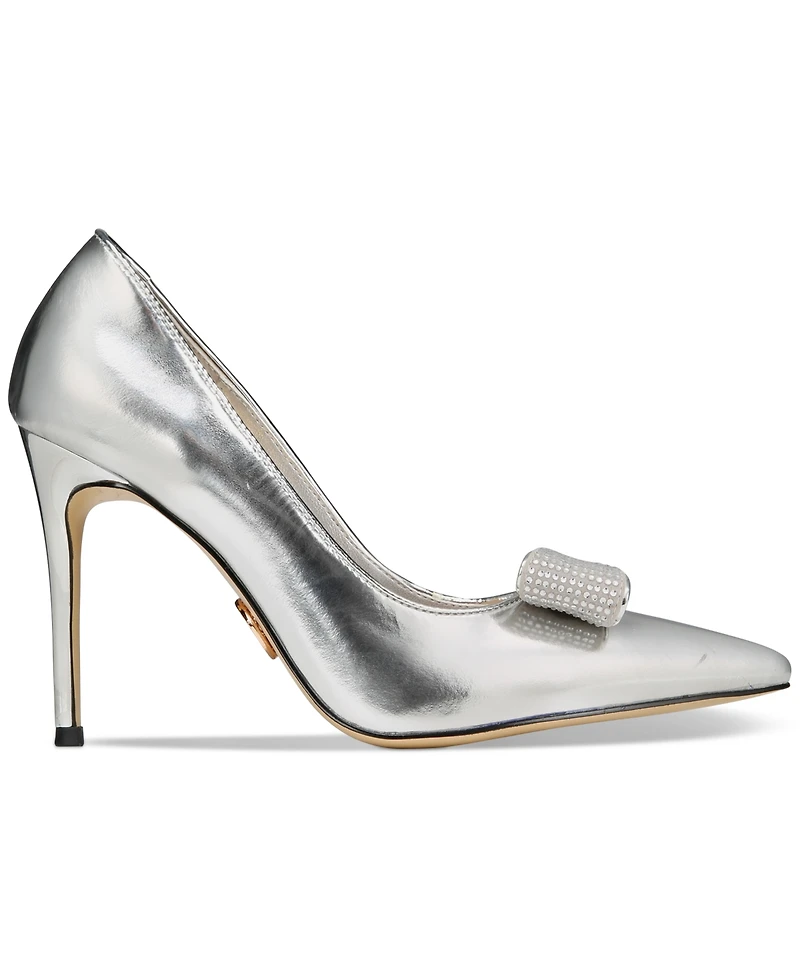 Things Ii Come Women's Soho Luxurious Crystal Double Bow Pumps