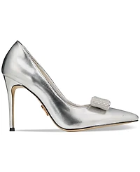 Things Ii Come Women's Soho Luxurious Crystal Double Bow Pumps
