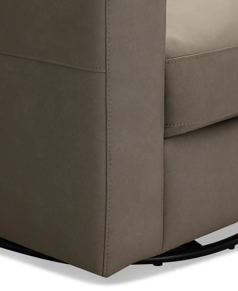 Closeout! Kovner Leather Glider & Swivel Arm Chair, Created for Macy's