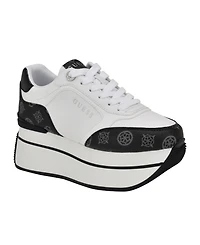 Guess Women's Camrio Casual Double Platform Lace Up Sneakers