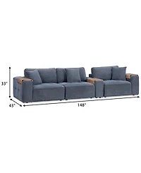 Nycolle 4-Pc. Modular Fabric Sectional with Console, Created for Macy's