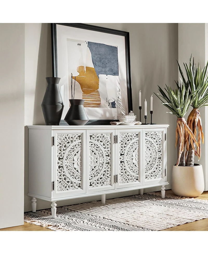 Hulala Home Ismenides Traditional 63”Wide Sideboard with Solid Wood Legs