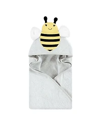 Hudson Baby Unisex Hooded Critter Drying Towel, Cotton-Polyester Blend