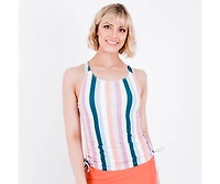 Calypsa Women's Maya Tankini Swim Top With Built Bra