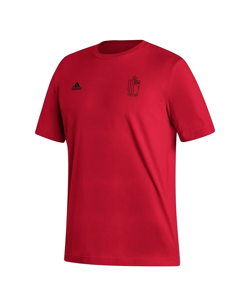 Adidas Men's Red Belgium National Team Crest T-Shirt