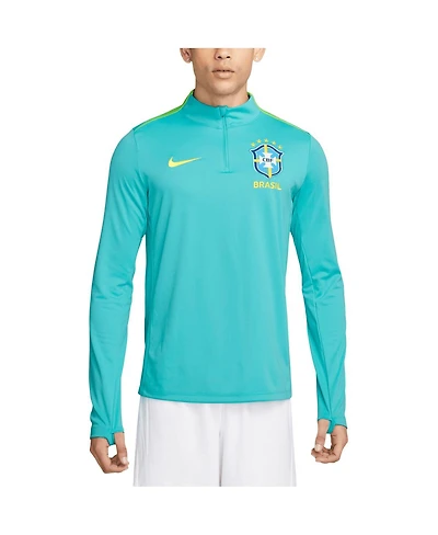 Nike Men's Blue Brazil National Team 2024 Academy Pro Drill Performance Quarter-Zip Pullover Top