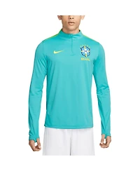 Nike Men's Blue Brazil National Team 2024 Academy Pro Drill Performance Quarter-Zip Pullover Top