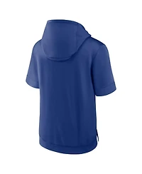 Nike Men's Royal New York Mets Tri Code Lockup Short Sleeve Pullover Hoodie