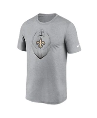 Nike Men's Heather Gray New Orleans Saints Primetime Legend Icon Performance T-Shirt