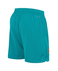 Nike Men's Aqua Miami Dolphins 2024 Sideline Performance Mesh Shorts