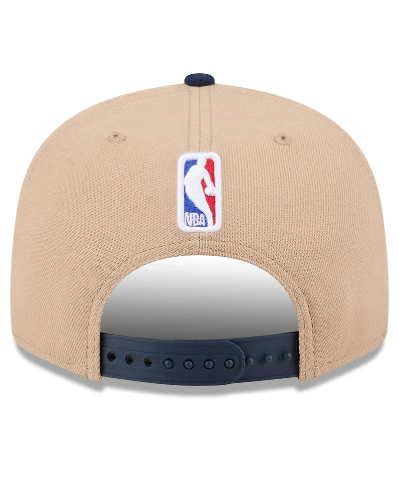 New Era Men's Tan/Navy New Orleans Pelicans 2024 Nba Draft 9FIFTY Snapback Hat