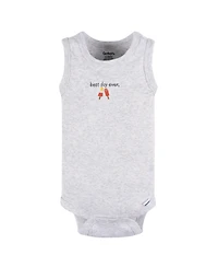 Gerber Baby Girls Sleeveless Onesies Bodysuits, 4 Pack