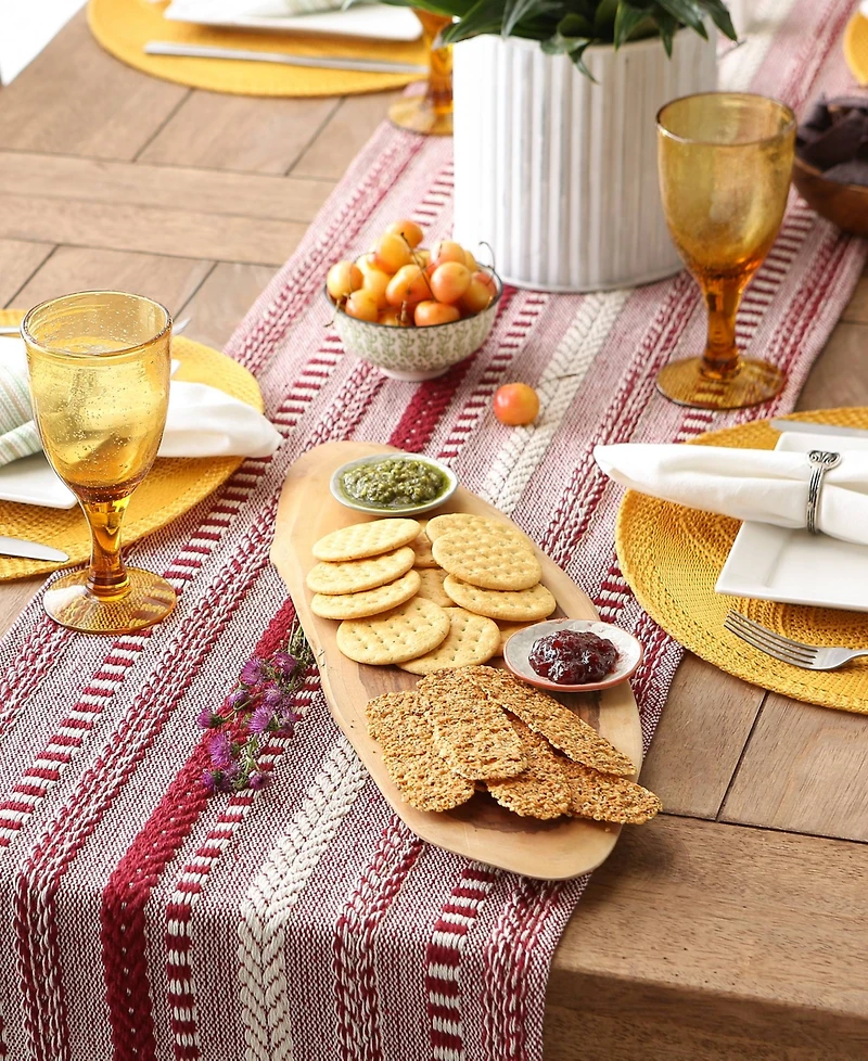 Design Imports Braided Stripe Table Runner, 15x72 Inches