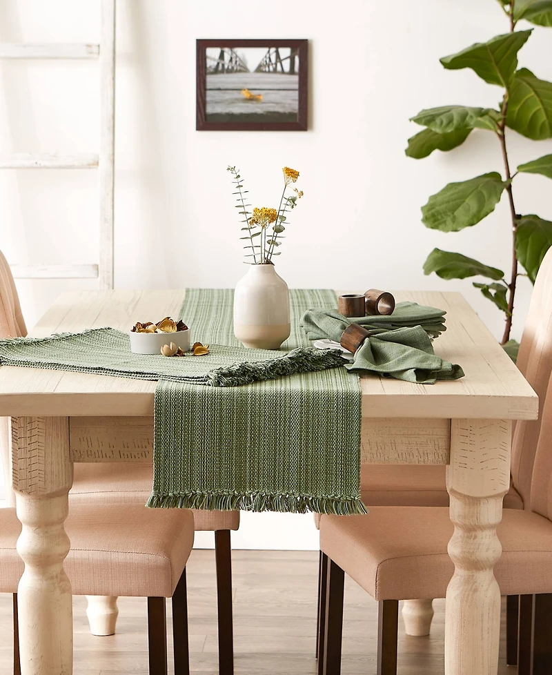 Design Imports Variegated Fringe Table Runner