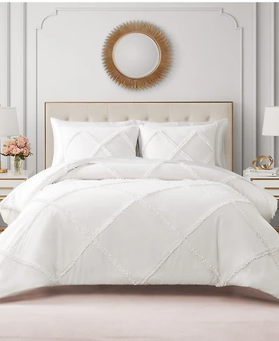 Juicy Couture Diamond Ruffle 2 Piece Reversible Comforter Set, Twin/Twin Xl