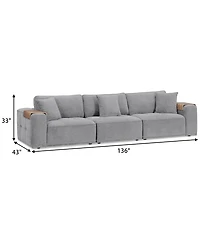 Nycolle 3-Pc. Modular Fabric Sectional, Created for Macy's