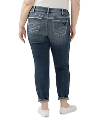 Silver Jeans Co. Plus Boyfriend Mid Rise Slim Leg Luxe Stretch