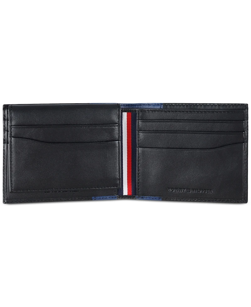 Tommy Hilfiger Men's Rfid Pop Color Leather Bifold Wallet