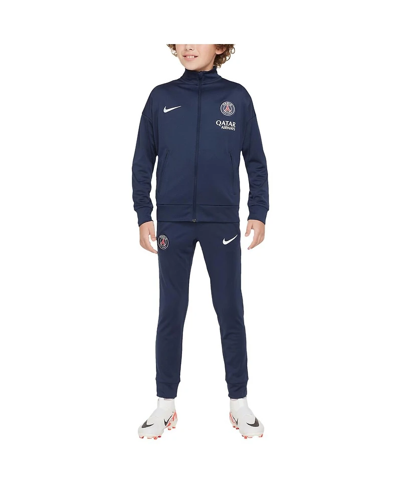 Nike Big Boys and Girls Navy Paris Saint-Germain 2024/25 Academy Pro Performance Full-Zip Track Suit