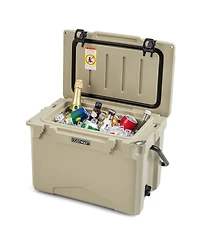 25 Qt Portable Cooler Rotomolded Ice Chest Insulated Box