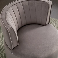 Streamdale Velvet Swivel Barrel Chairs for Living Room or Office