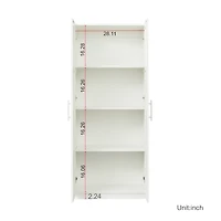 Streamdale 2-Door Wardrobe & Kitchen Cabinet with Storage Spaces