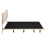Streamdale Queen Velvet Bed with Headboard and Light Sensor