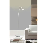 Streamdale 73" Tall Halo Led Torchiere Floor Lamp in Matte White