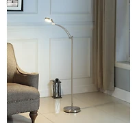 Streamdale 54-Inch-Long Tinsley Silver Integrated Led Task Floor Lamp