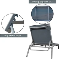 Streamdale 3-Piece Patio Lounge Set with Adjustable Backrest in Grey