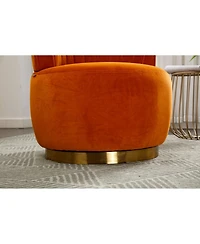 Simplie Fun Velvet Swivel Barrel Chairs for Living Room or Office