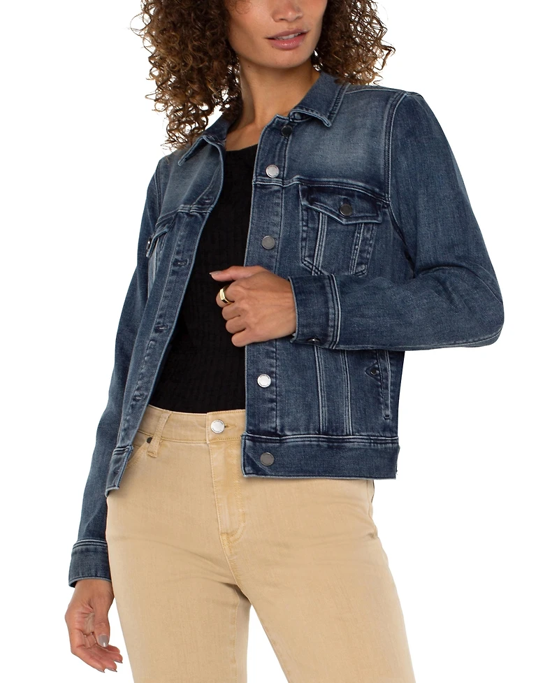 Liverpool Los Angeles Women's Stretch Denim Trucker Jacket
