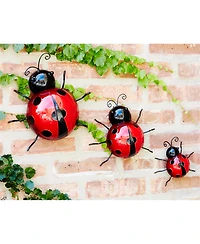 Slickblue Metal Lady Bug Garden Decor (Set of 6)