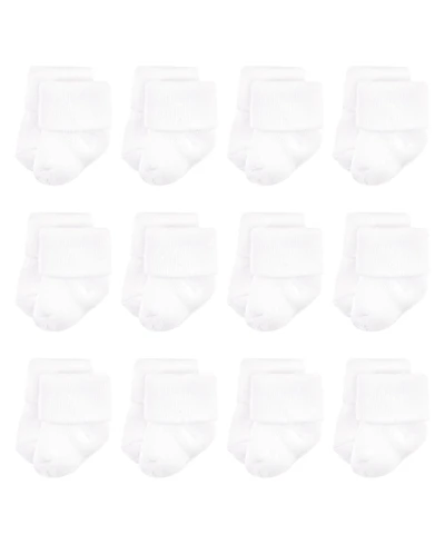 Luvable Friends Baby Boys Unisex 12 Pack Versatile Cushioned Terry Socks