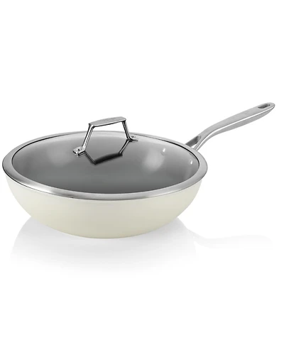 Techef - ValenCera - 12 Inch Wok/Stir-Fry Pan with Cover
