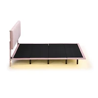 Streamdale Queen Velvet Bed with Headboard and Light Sensor