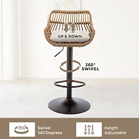 Simplie Fun 2 Piece/S Swivel Bar Stools Set for Kitchen or Dining Room